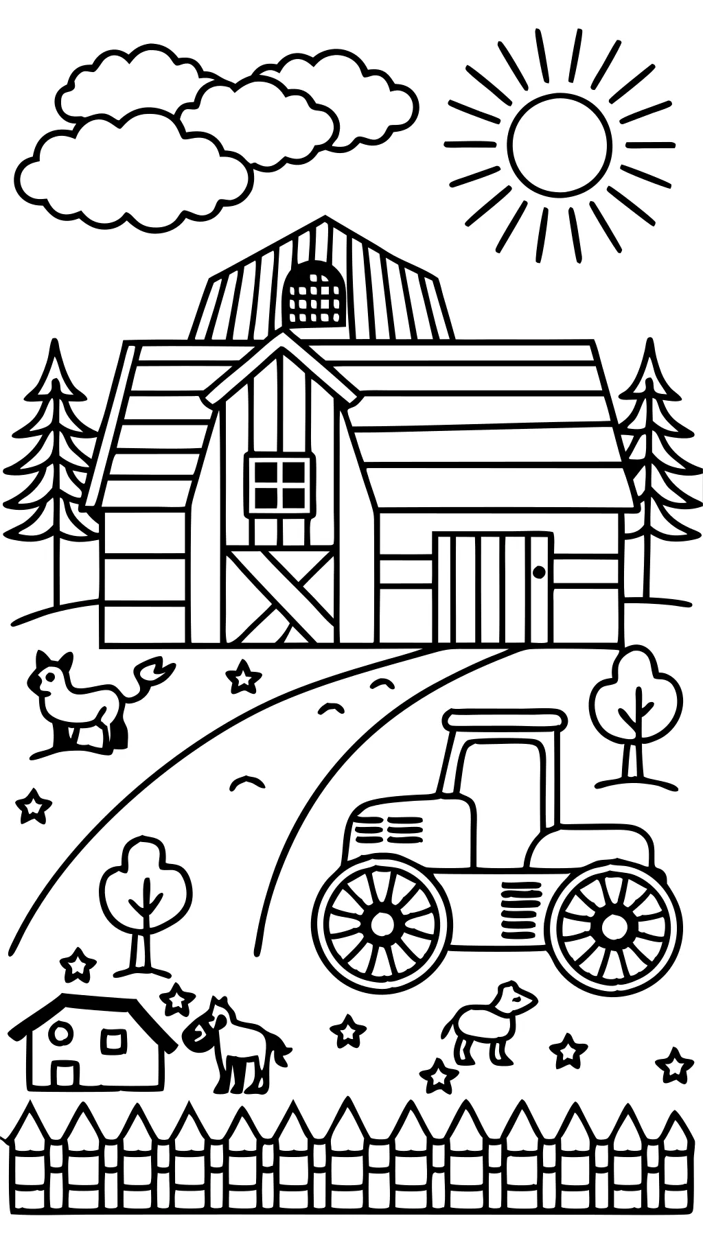 farming coloring page